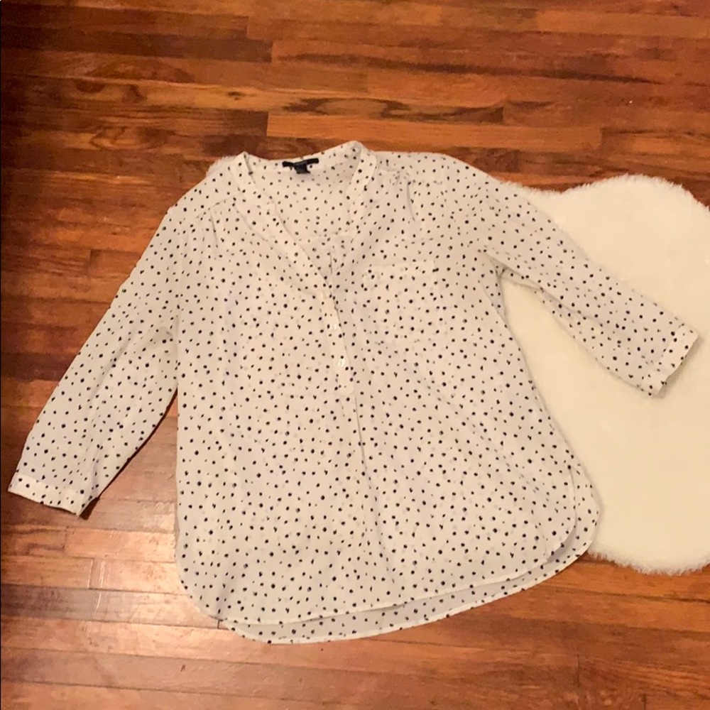 Forever 21 Dot Button Up Blouse